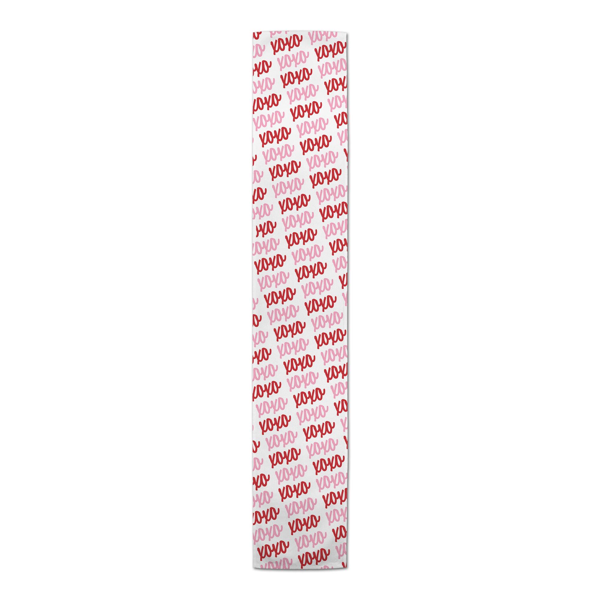 72" XOXO Pattern Poly Twill Table Runner